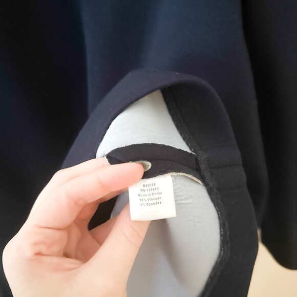 Ann Mashburn Navy Vivi Dress Size Small RARE Contemporary Quiet Luxury - Picture 7 of 7